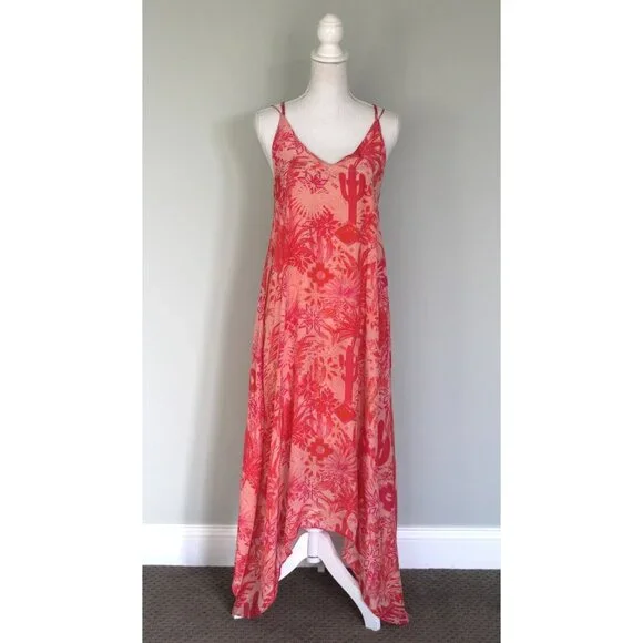 Chufy | Dresses | Chufy Memories Of Peru Saguaro Cactus Print Strappy Maxi  Dress Size S Small | Poshmark
